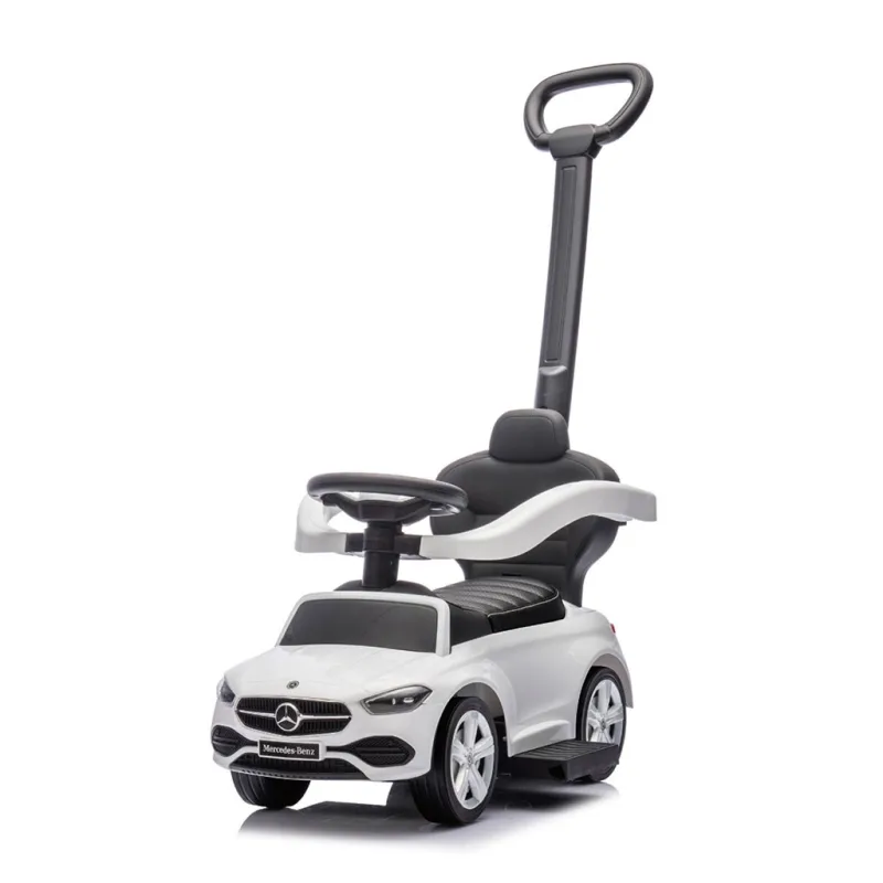 Detské odrážadlo s vodiacou tyčou MERCEDES C-Class Deluxe Milly Mally White