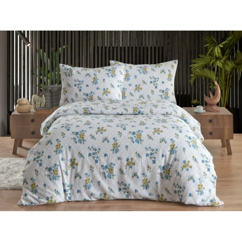 Krepové obliečky Olivie blue 140x220/70x90 cm