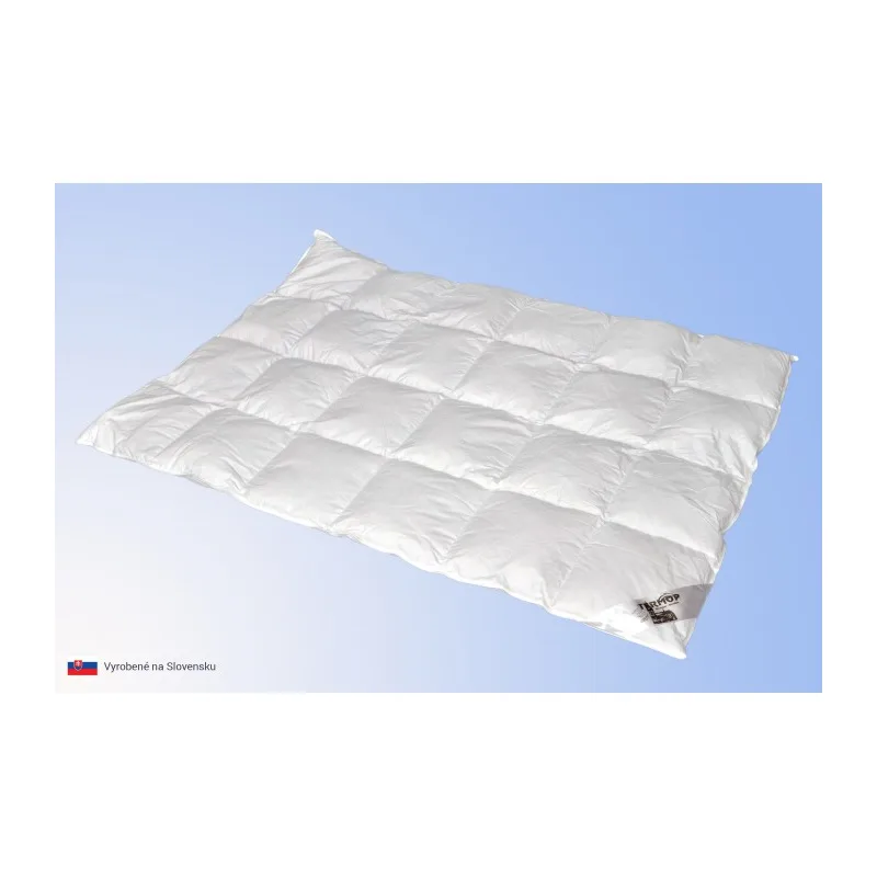 Paplón Classic 140x220 cm celoročný Biely perie/páper