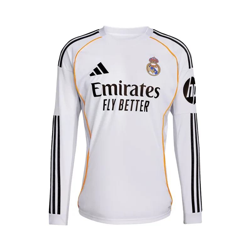 Adidas Real Madrid dres s dlhými rukávmi pánsky (2025-2026) domáci + vlastné meno a číslo