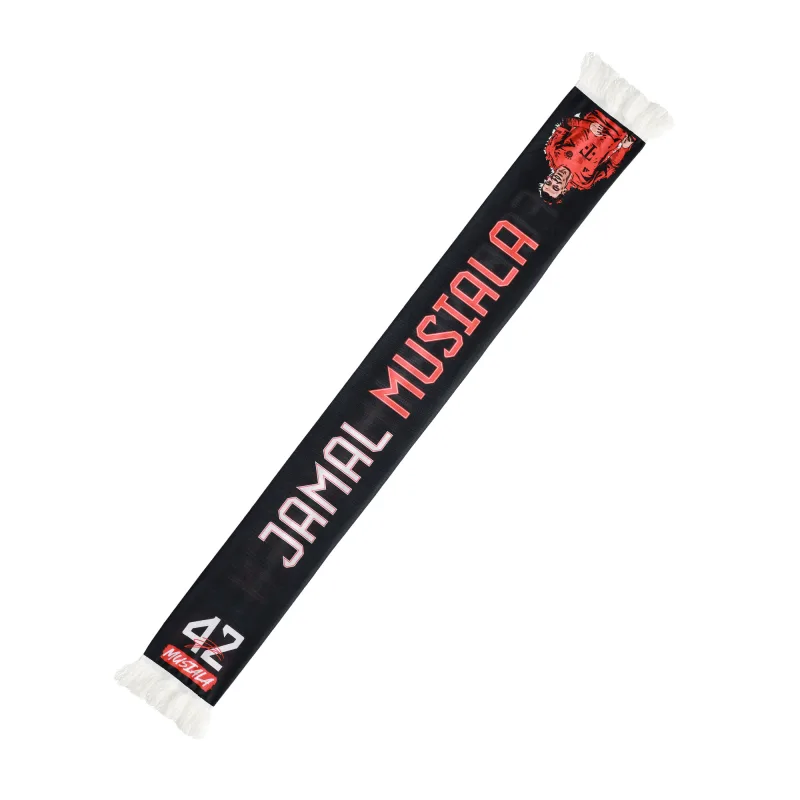 FC Bayern München - Bayern Mníchov Jamal Musiala sublimovaný šál čierny - SKLADOM