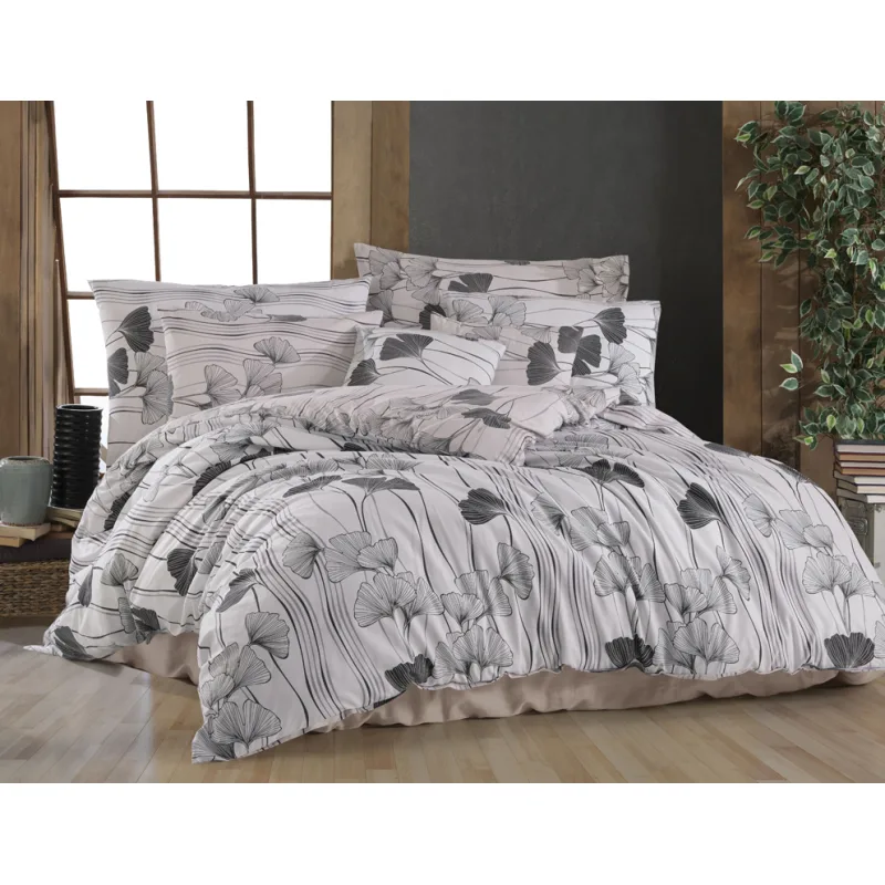 Bavlnené obliečky Ginko Biele 140x200/70x90 cm