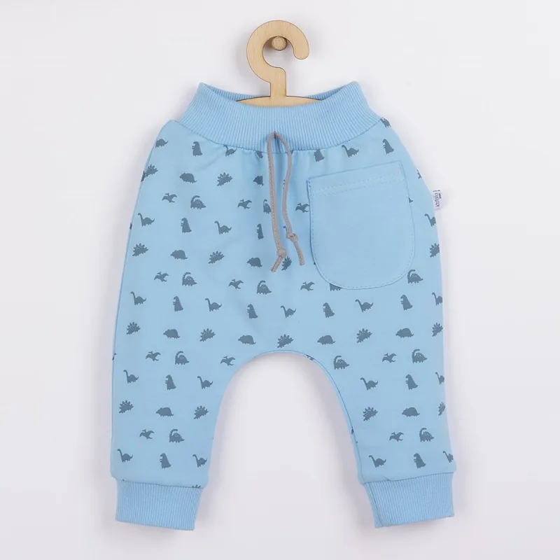 Dojčenské tepláčky Koala Dinosaur modrá