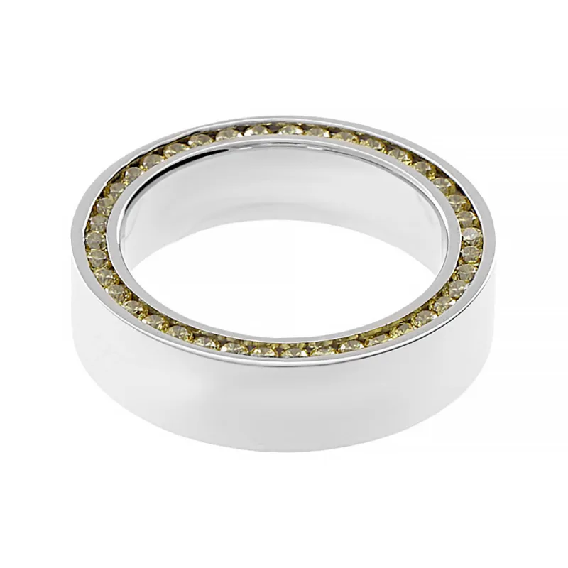 MPM Unisex ocelový nerezový prsten SRI.6527C (velikost 52) - stříbrné barvy se zirkony