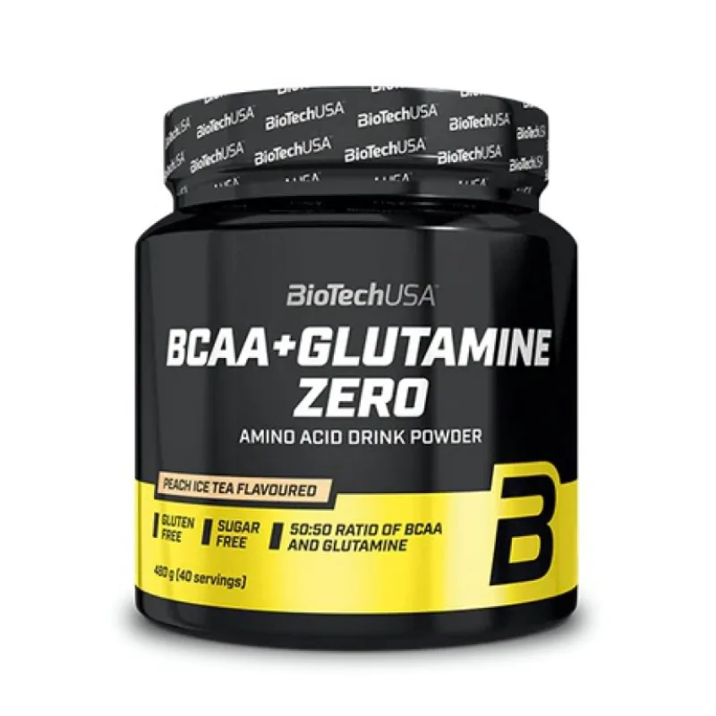 BCAA + Glutamine Zero 480 g - BioTech USA Príchuť: Broskyňový ľadový čaj
