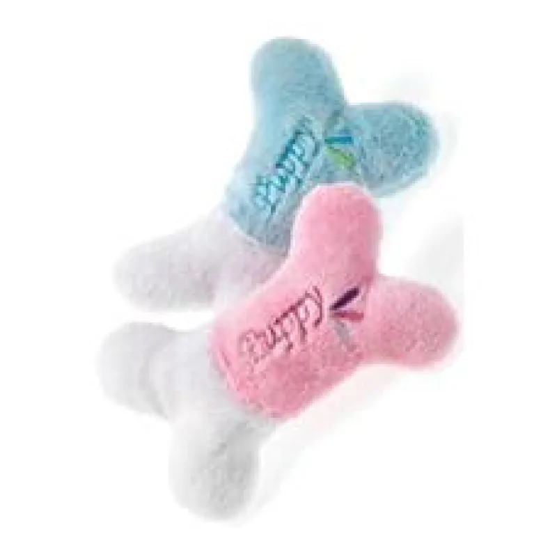 Hračka pes Kostička plyš pískací 13cm KAR 1 ks