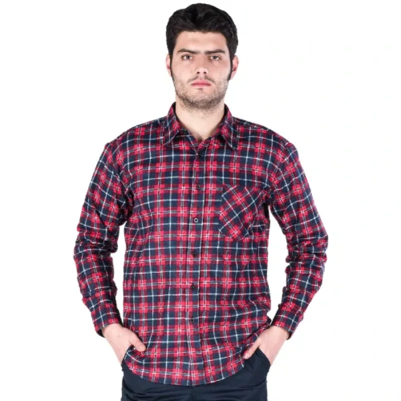 Reis KF GC flanelová košeľa red/blue