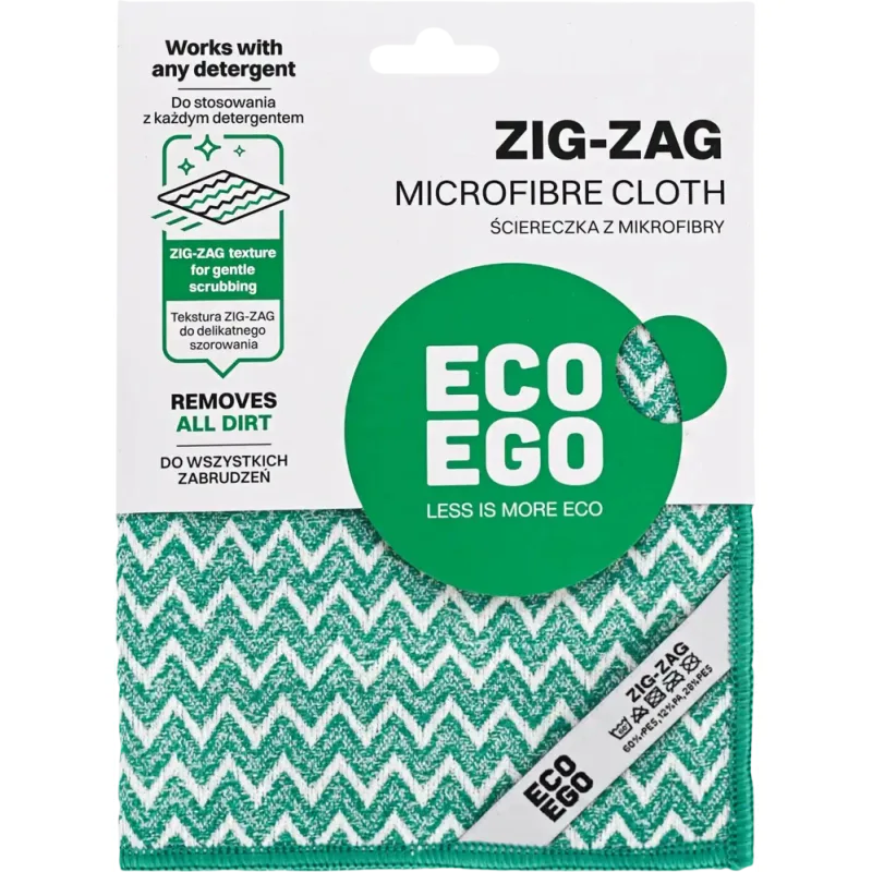 York Zig Zag Kuchynská utierka z mikrovlákna zelená 35x35 cm