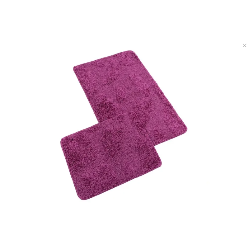 Kúpeľňová súprava predložiek SILVER 60x100+60x50cm fuschiová