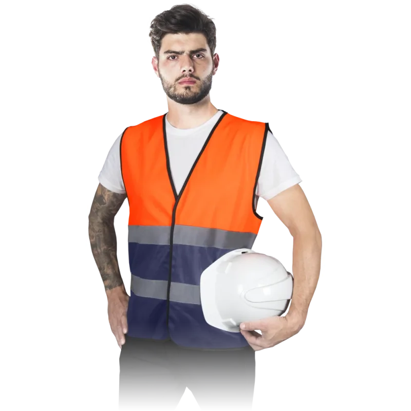 Reis KOS DOUBLE Pánska výstražná vesta 5 Pack Orange/Blue M-3XL