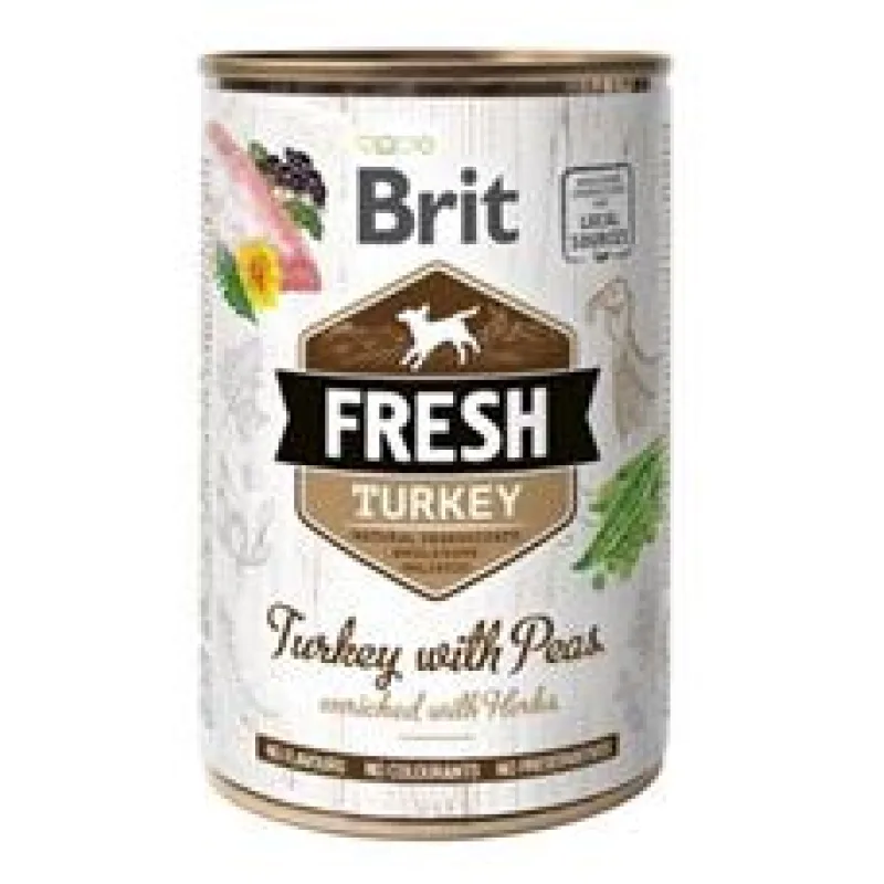 Brit Dog Fresh konz Turkey with Peas 400 g