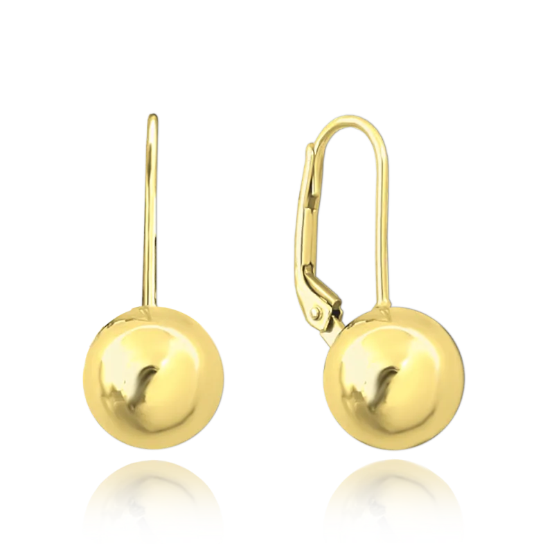 MINET Zlaté náušnice kuličky Au 585/1000 2,80g JMG0048WGE07