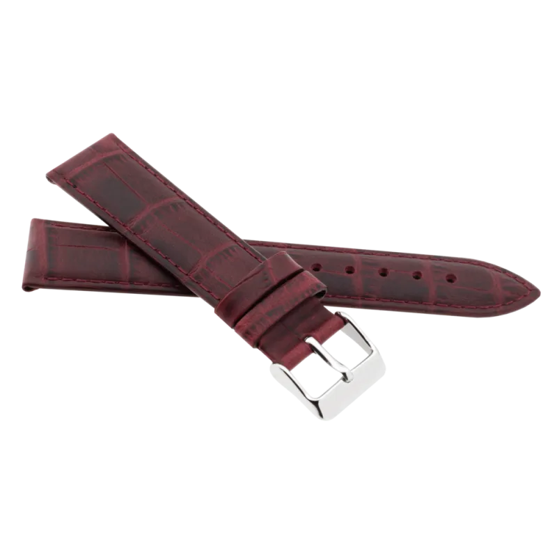 JVD Kožený unisex hnědý řemínek na hodinky R41705/12,