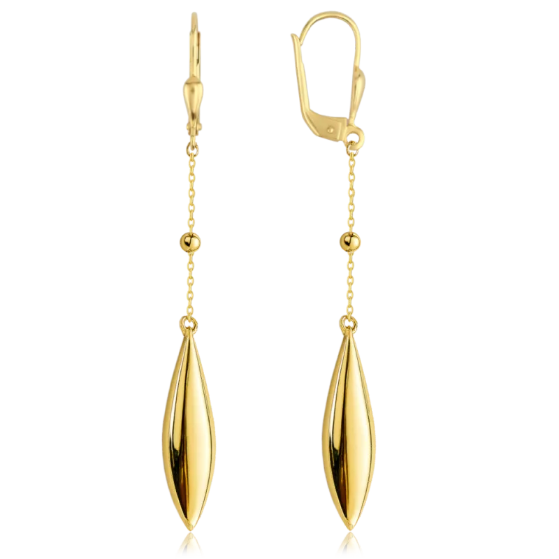 MINET Moderní zlaté náušnice s patentem Au 585/1000 2,45g JMG0327WGE00