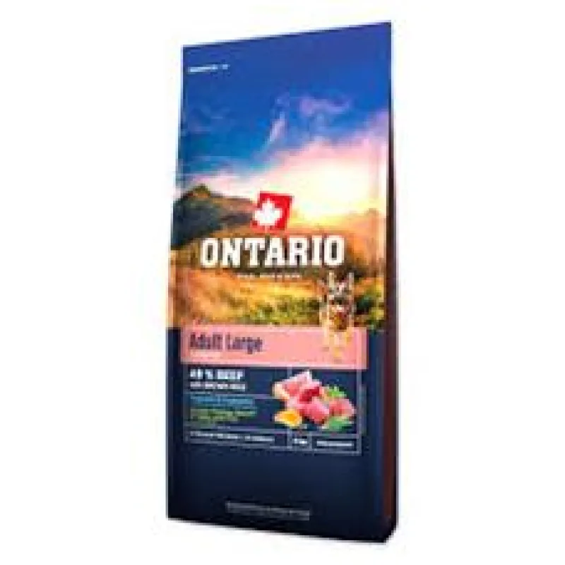 Ontario Adult Large Beef & Brown Rice 20 kg - NOVÁ RECEPTURA