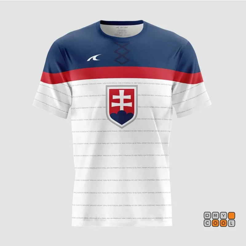 Slovensko Slovakia tréningové tričko biele pánske