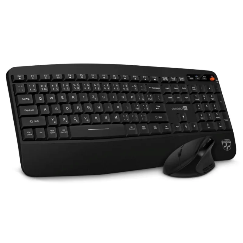 CONNECT IT Set Klávesnice+myš FOR HEALTH Combo, bezdrátová, černá CKM…