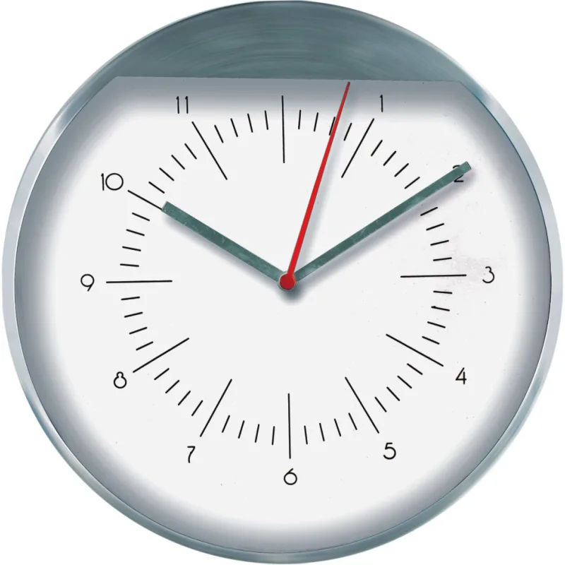 MPM Stříbrné kulaté hodiny MPM E01.2481