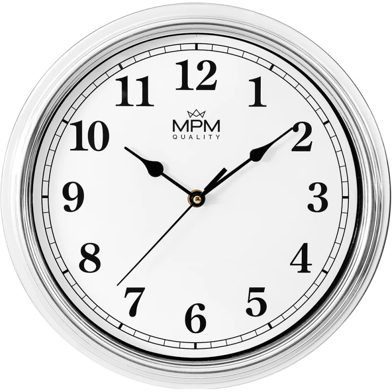 MPM Kulaté plastové nástěnné hodiny o průměru 305 mm MPM Naples - A E01.4506.70