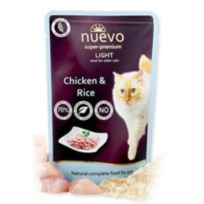Nuevo kočka Light kuřecí s rýží kapsa 85 g