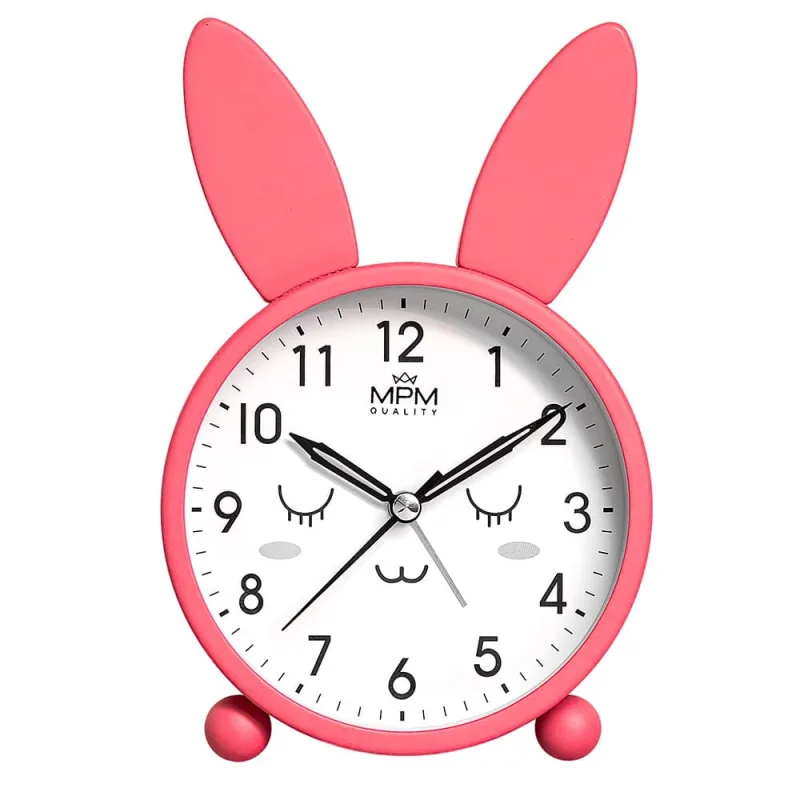MPM Pastelově zbarvený kovový budík s elegantními uchy MPM Usman - C01.4370.24