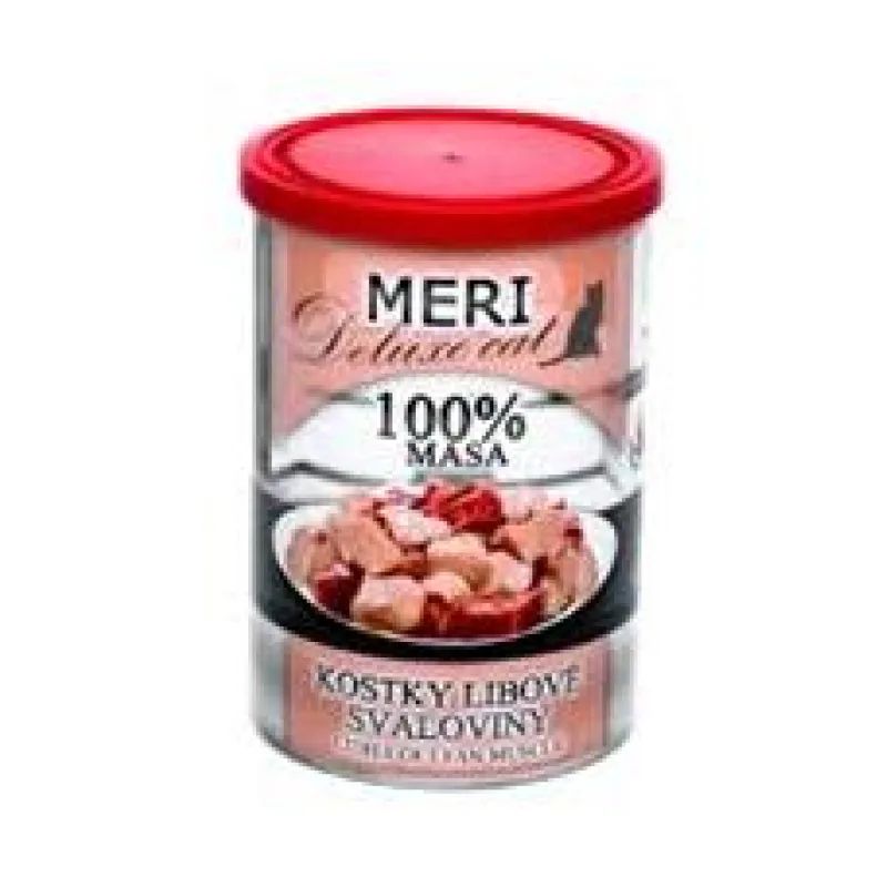MERI Deluxe Cat kostky libové svaloviny, konzerva 400g