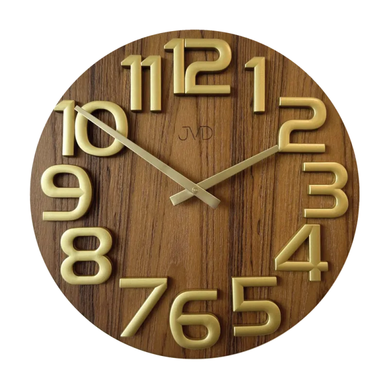 JVD Luxusní dřevěné nástěnné designové hodiny JVD HT134.2