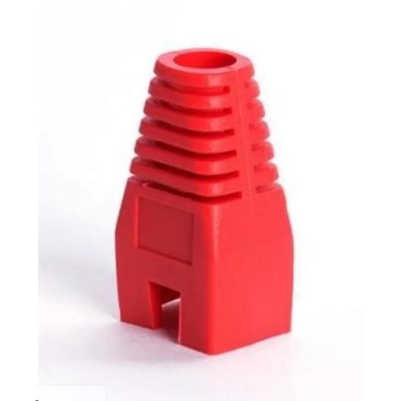 Ochrana pro konektor RJ45, non-snag-proof - červená, 100ks OCH-RD-V