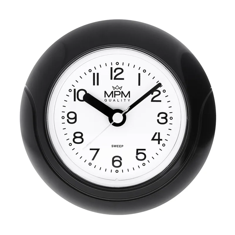 MPM Koupelnové hodiny MPM Bathroom clock - černé E01.2526.90