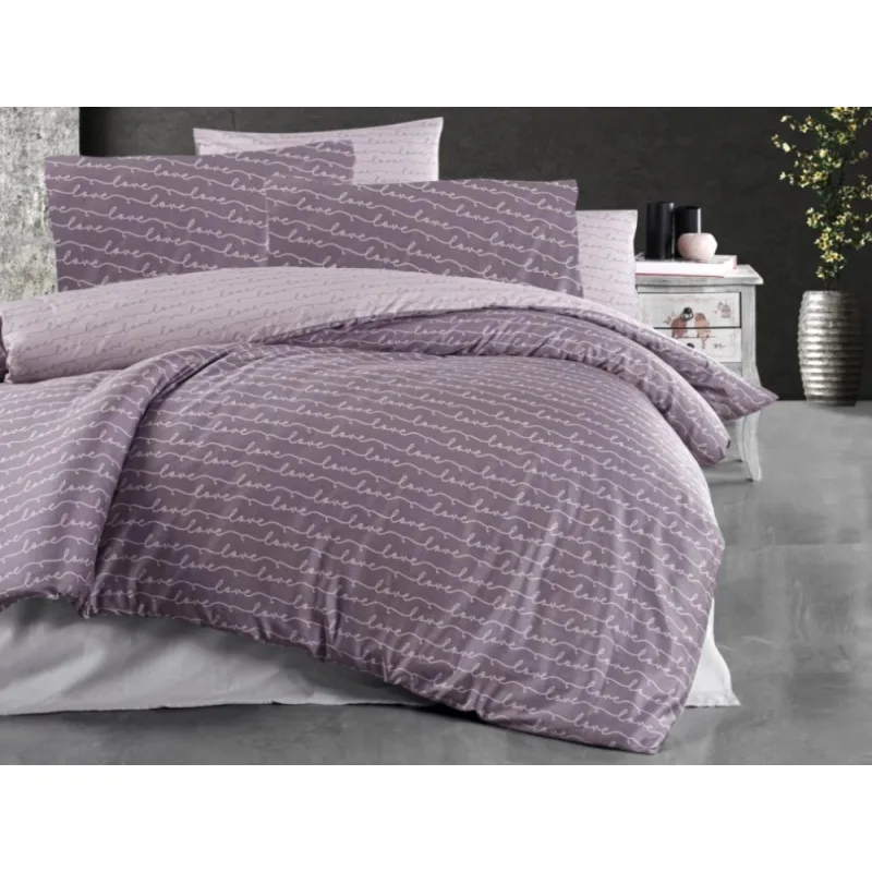 Brotex Obliečky Satén Love 220x240/2x70x90 cm