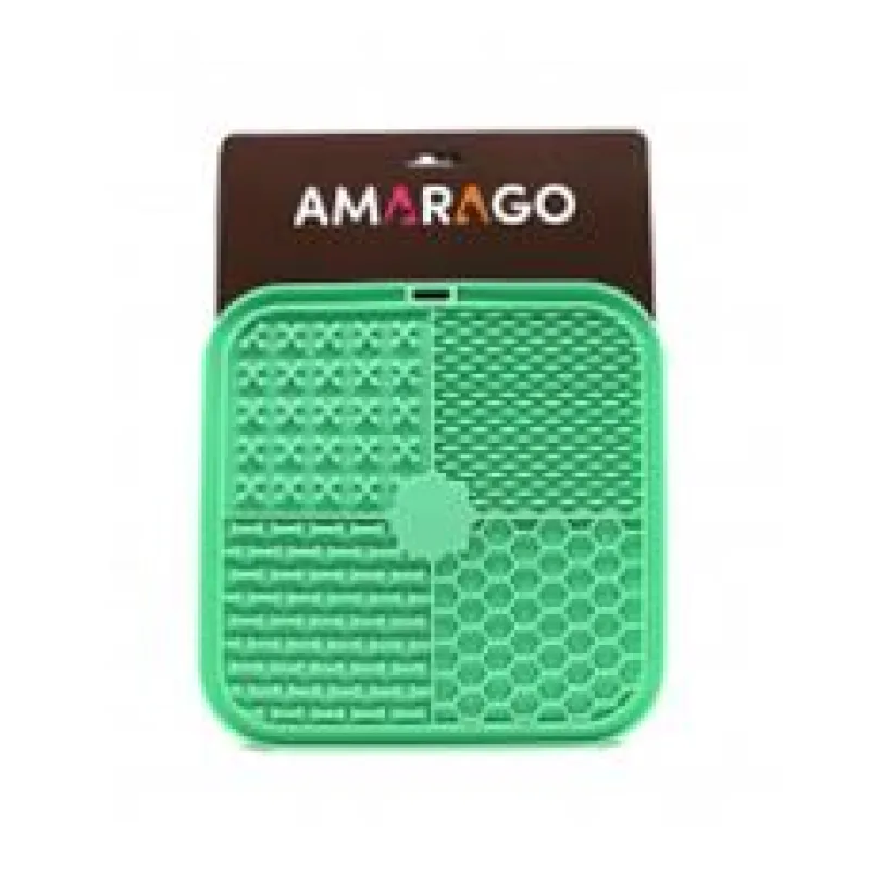 Amarago lízací podložka hranatá 20x20cm zelená 1 ks