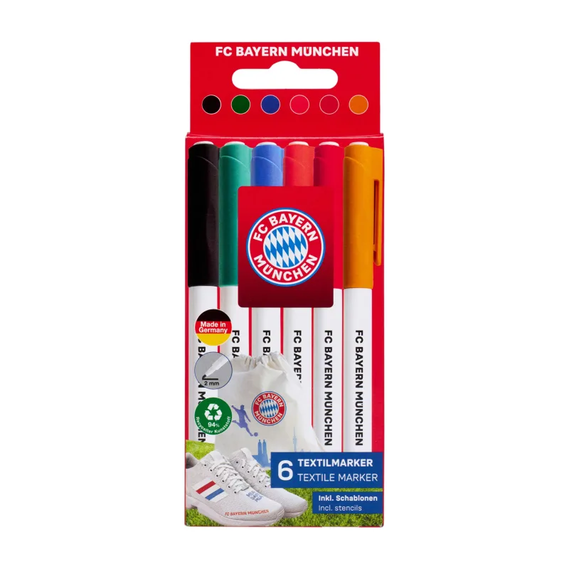 FC Bayern München - Bayern Mníchov farby na textil (6 ks v balení)