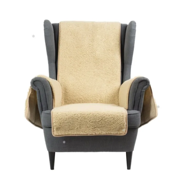 Poťah na kreslo z merino vlny béžový