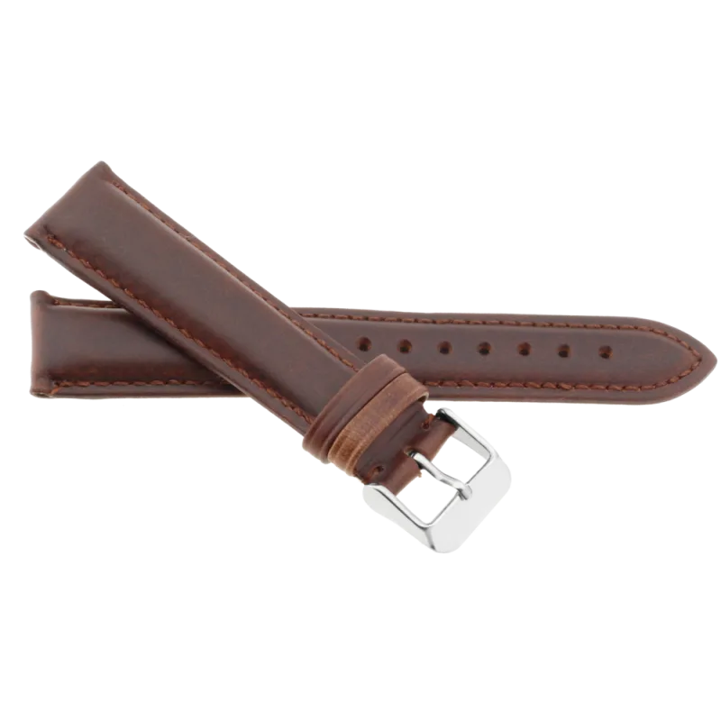 JVD Pánský hnědý kožený řemínek na hodinky R35002/18