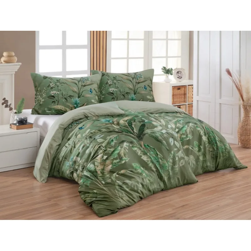 Posteľné obliečky Bavlnený satén Digitál Lilo 220x240/2x70x90 cm