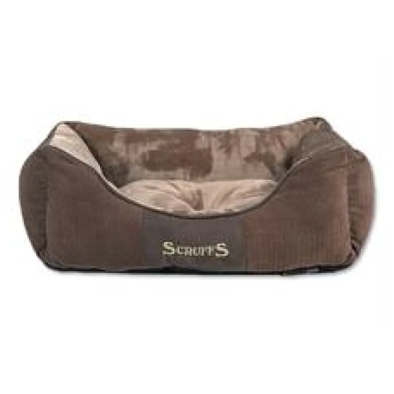 Pelíšek SCRUFFS Chester Box Bed čokoládový S