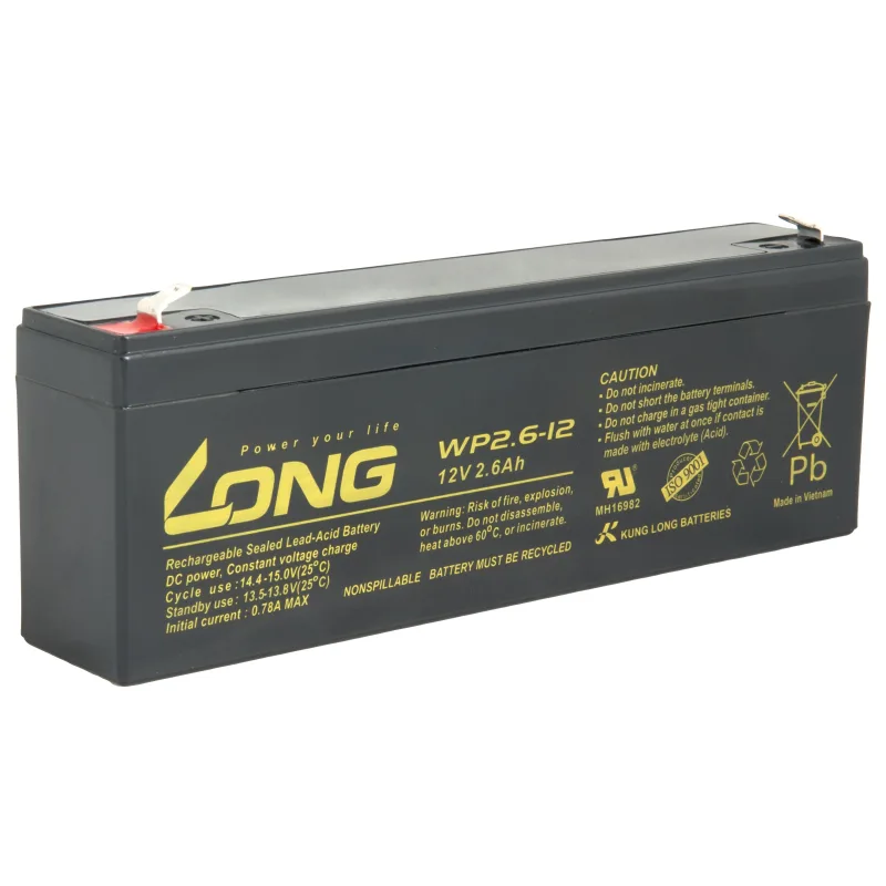 LONG batéria 12V 2, 6Ah F1 (WP2.6-12) PBLO-12V002,6-F1A