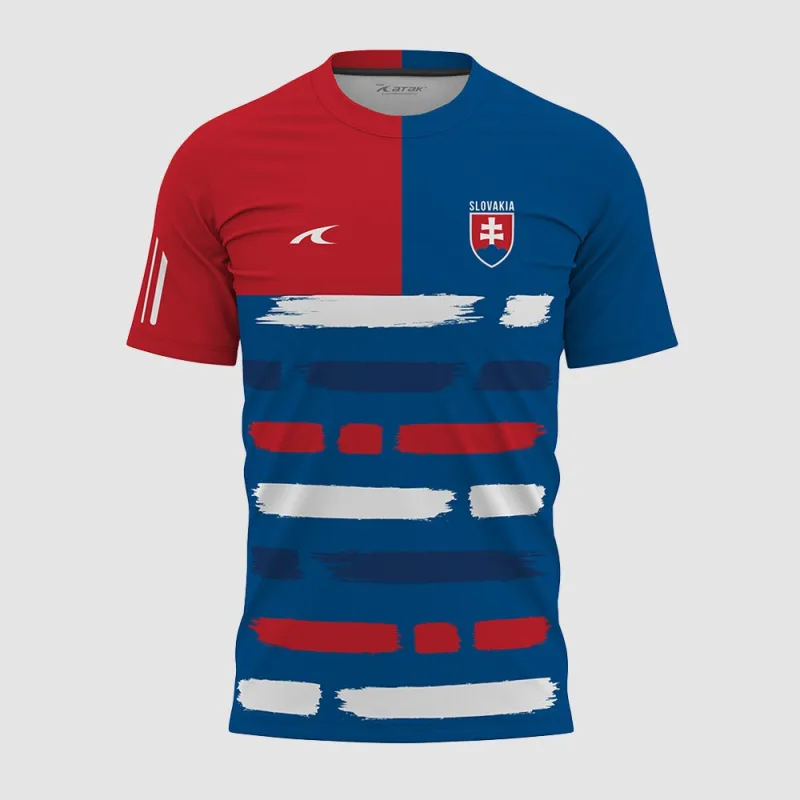 Slovensko Slovakia tréningové tričko modro-červené pánske