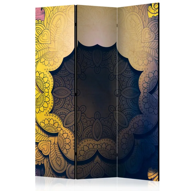 Artgeist Paraván - Floral Collar (Yellow) [Room Dividers]