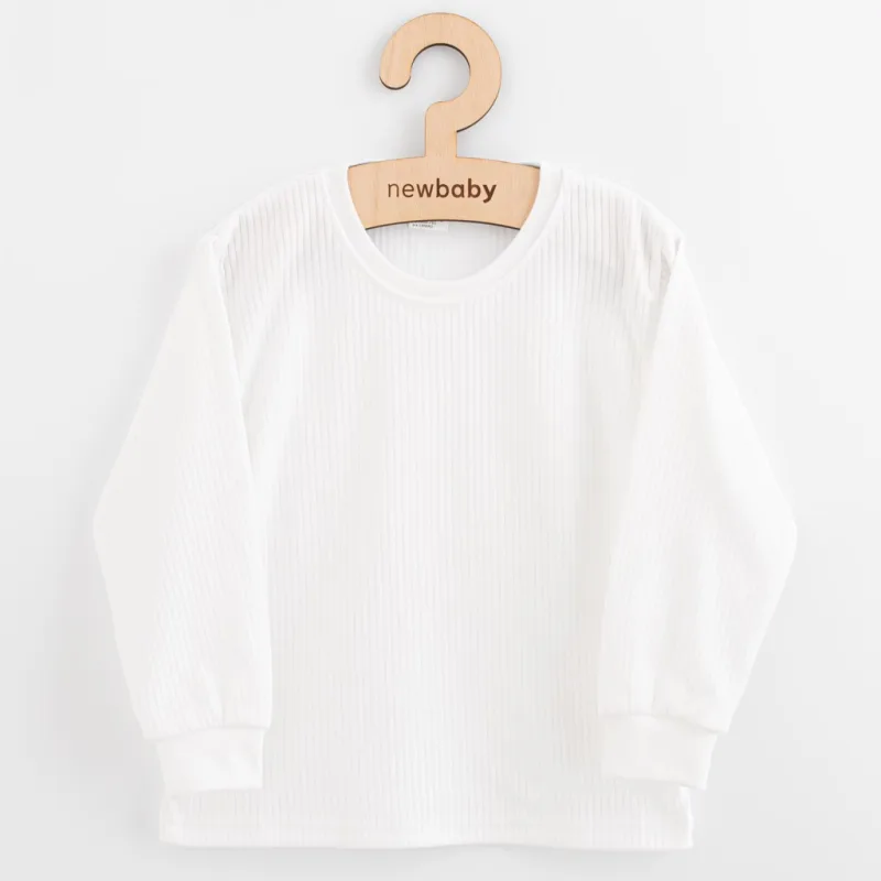 Detske bavlnené tričko s dlhým rukávom New Baby Kindergarten biele
