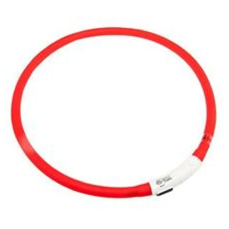 Karlie LED světelný obojek červený obvod 20-75cm