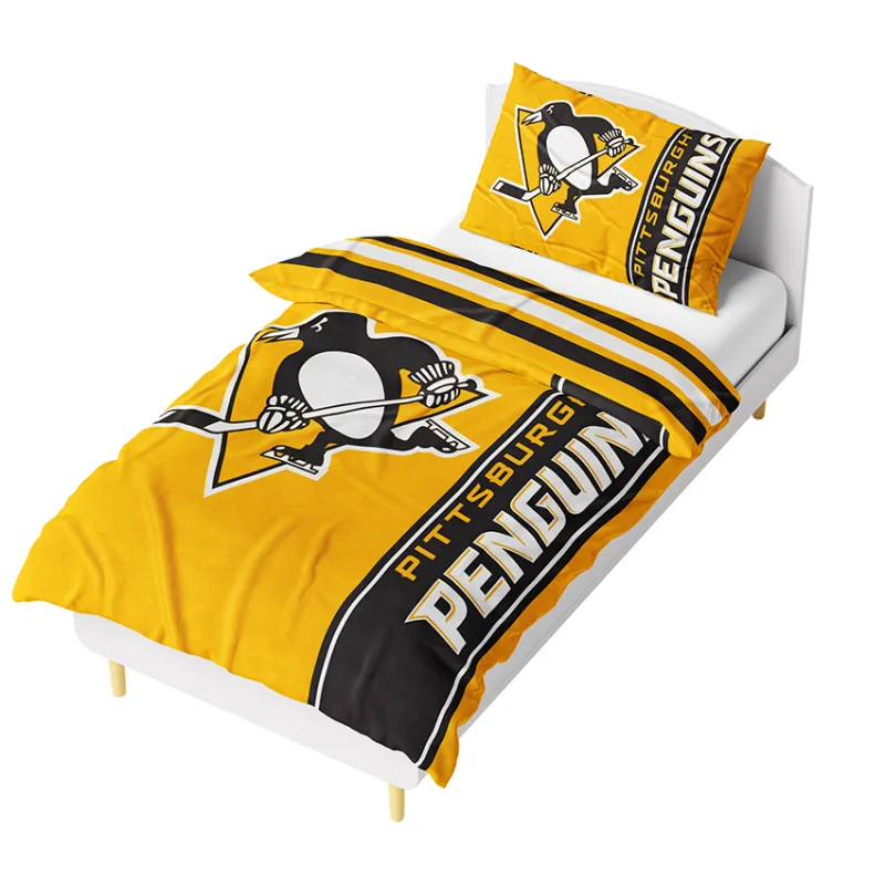 NHL Mikroplyšové obliečky Pittsburgh Penguins Belt 140x200/70x90 cm