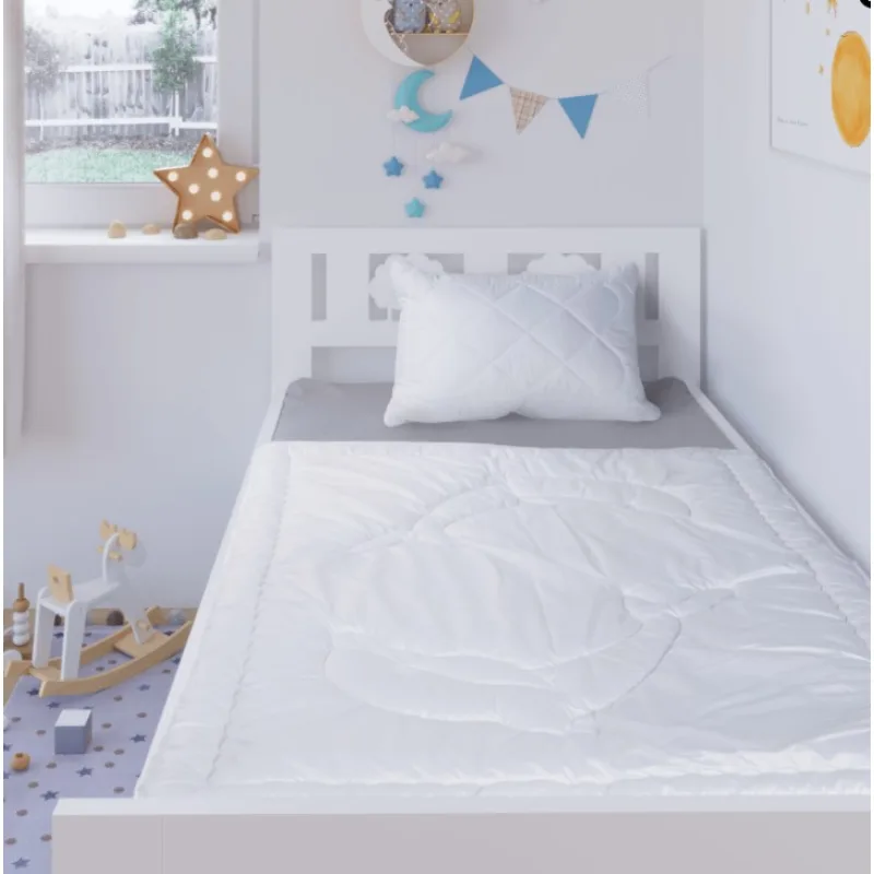 Celoročná detská perinka a vankúšik do postieľky biela 45x60/90x135 cm