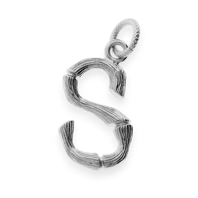 MPM Ocelový unisex nerezovýpřívěsek "S" 70213 - stříbrné barvy