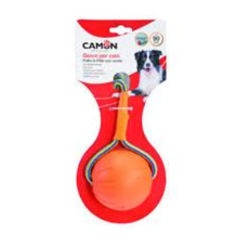 ORANŽOVÝ PLOVOUCÍ MÍČEK S LANEM 9 cm 1ks