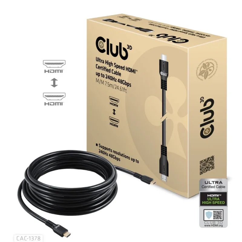 Club3D Kabel HDMI, Ultra Rychlý HDMI™ Certifikovaný Cable, 4K120Hz/ …