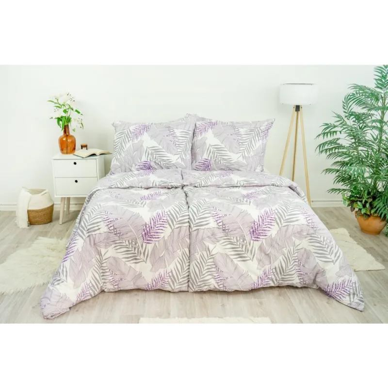 Obliečky 100% Bavlna Irina Fialová 220x240/2x70x90 cm