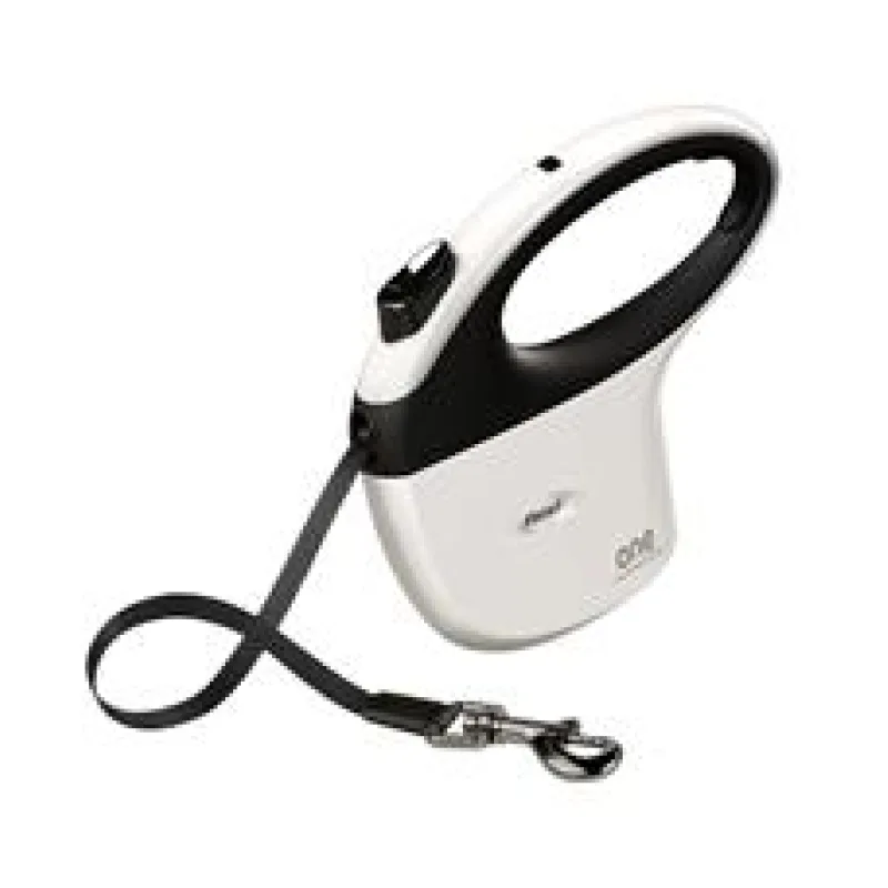 Vodítko FLEXI One For All pásek bílá/černá M - 5m / 30kg