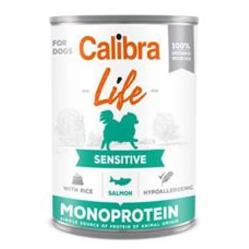 Calibra Dog Life  konz.Sensitive Salmon with rice 400 g