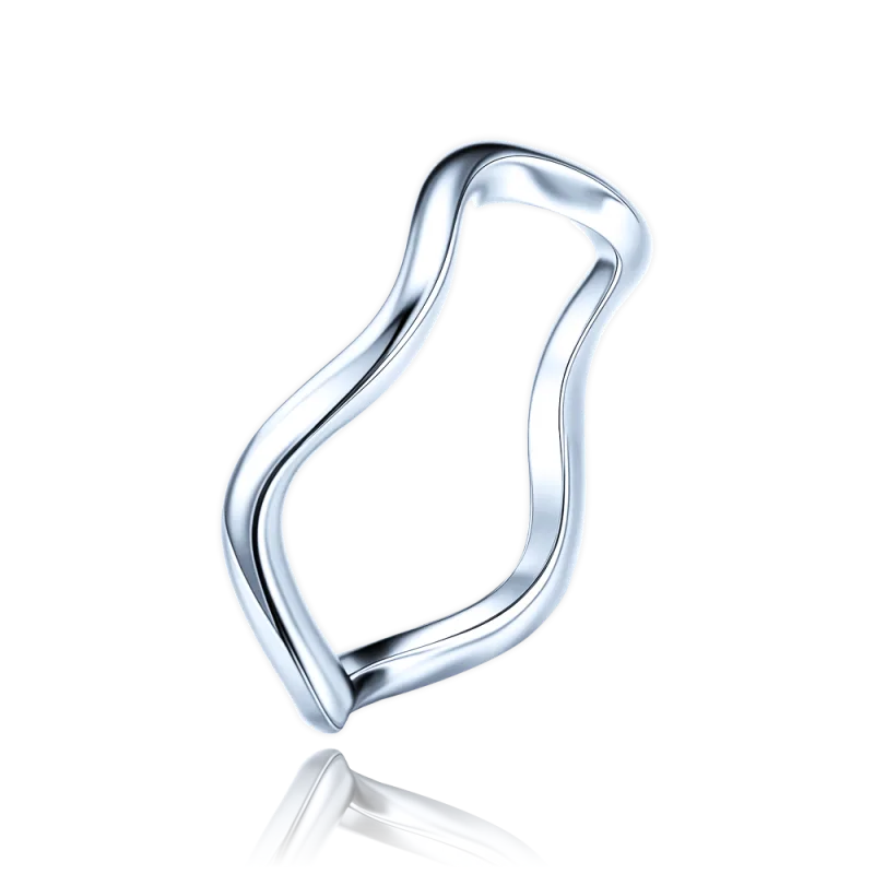 MINET Moderní kroucený stříbrný prsten vel. 58 JMAS0292SR58